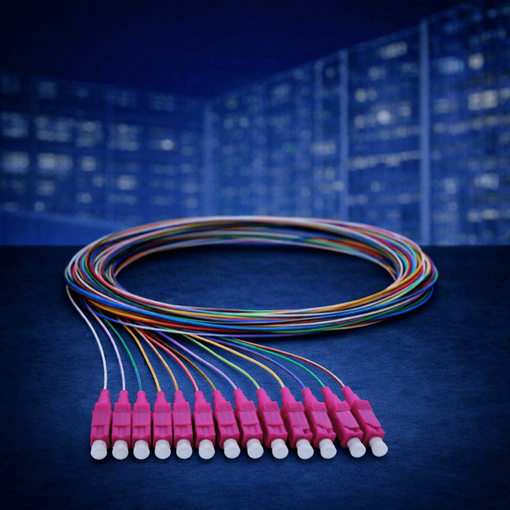 LC OM4 Pigtails 12 Pack – OptiCore Multimode Fibre